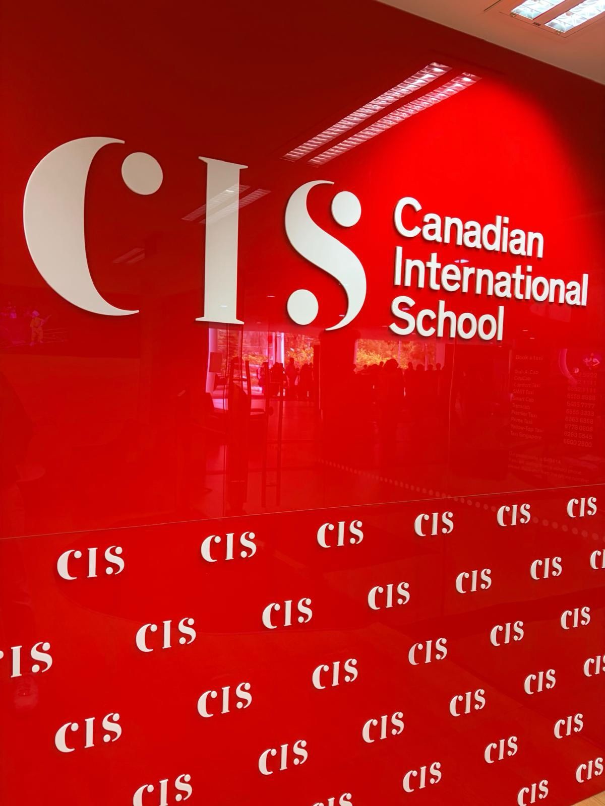 Canadian International School logo wall